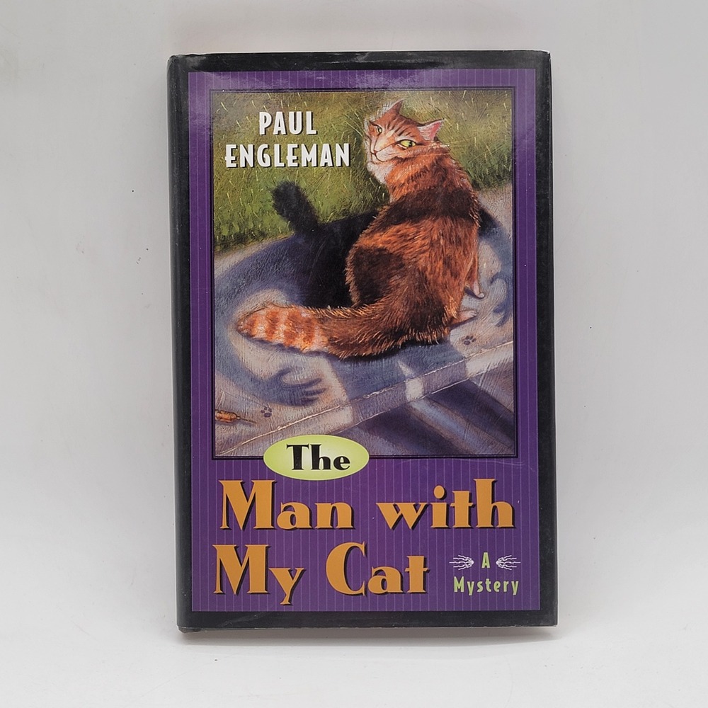 The Man with My Cat Paul Engelman Hardcover 1st Edition‎ Signed Mystery Novel